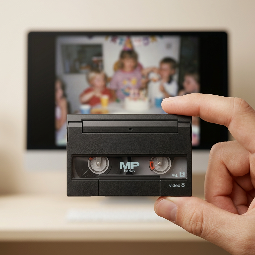 Video8-Kassette für die Digitalisierung